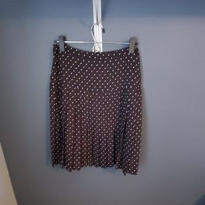 EUC Halogen polka dot pleated skirt